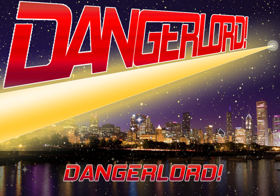 "DANGERLORD!" is a spoof of all those great 1980s cartoons like HE-MAN and BRAVESTARR. He's a zinc-plated white metal robot with a gold face who's out to save the world... or at least he was before he got drunk and disorderly.